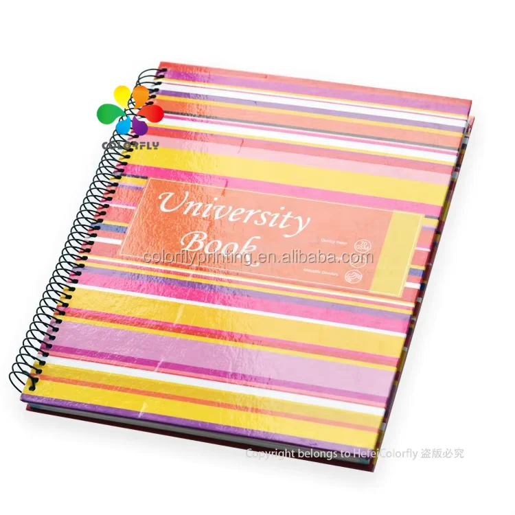 A4 Size Graph Paper Perforated Notebook Custom 5 Subject Notebook Spiral