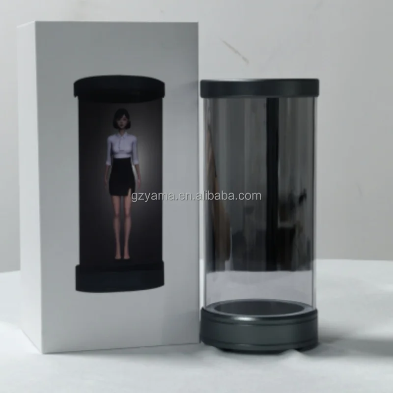 3D透明ディスプレイホログラム装置 円形ホログラフィック広告LCD