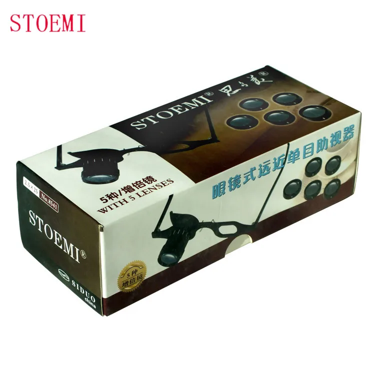 STOEMI 8541  2X 3X 4X 5X 6X  7X 10X 12X 15X Monocular Magnifying Glass Spectacle Magnifier Eyewear Loupe Low Vision Aids