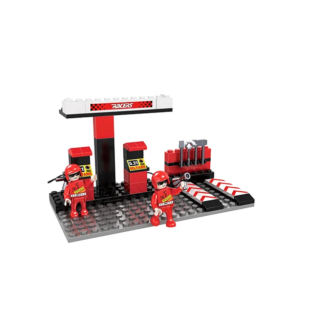 COGO 218 PCS Pullback Creative DIY Brick Model Play Set Racing Cars Plastic Educational Building Blocks Car Toys for Kids
