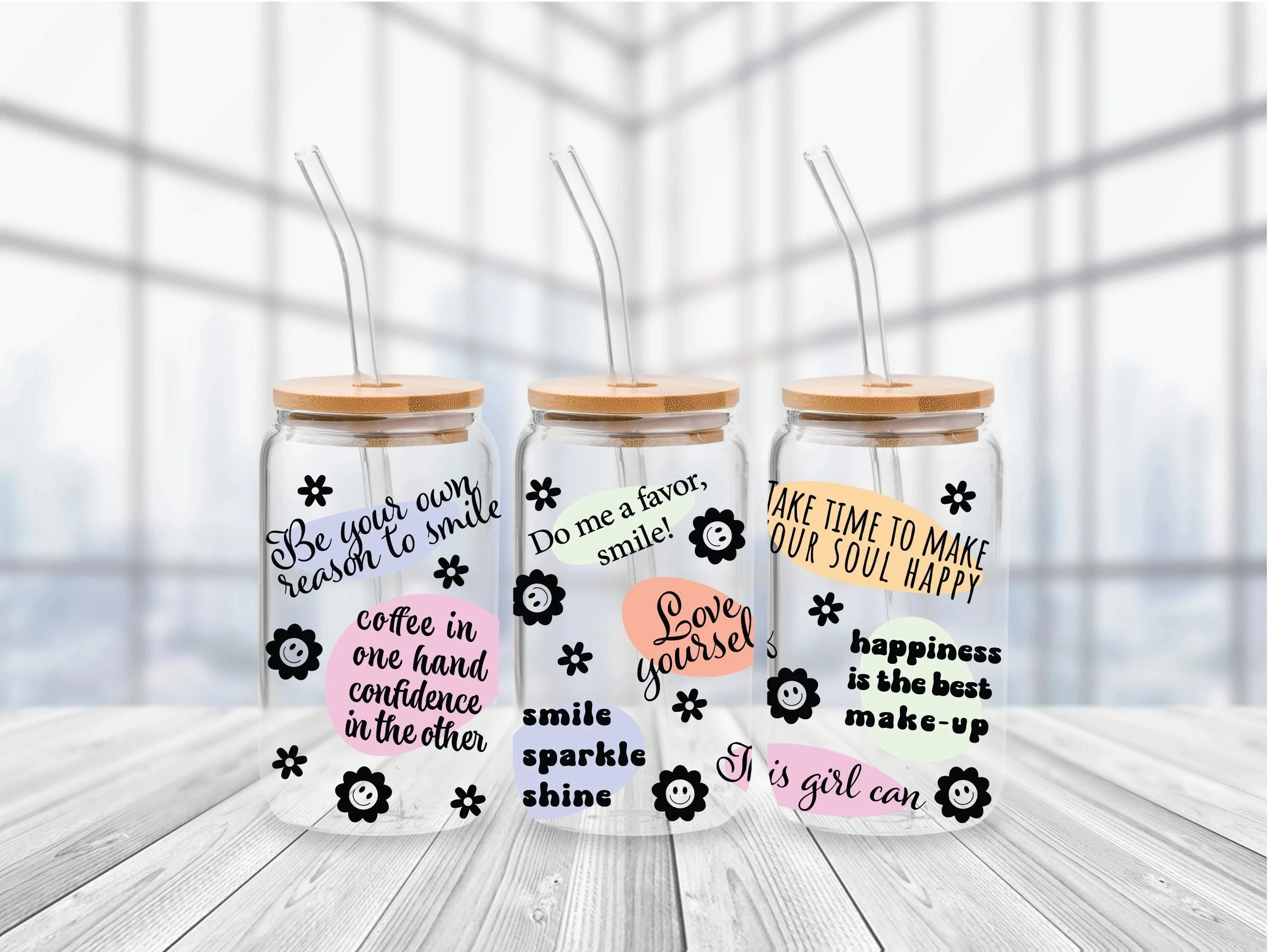 Premium Wholesale UV for PET Cup Wraps Mom Cold Printed Offset Printing Silicone Sticker Designs for Glass Cups Tumblers
