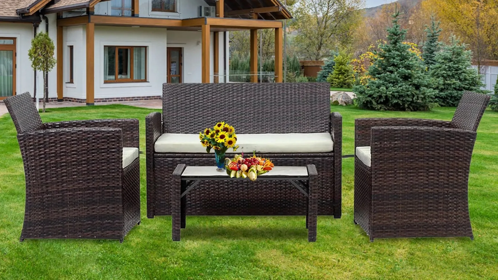 Guangdong Manufacturer Popular Design Patio Garden Sets Outdoor