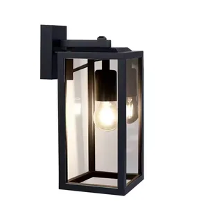 Vertak Solar Wall Light Aluminum Outdoor Wall Lamp Exterior Waterproof Wall E27 Glass Light