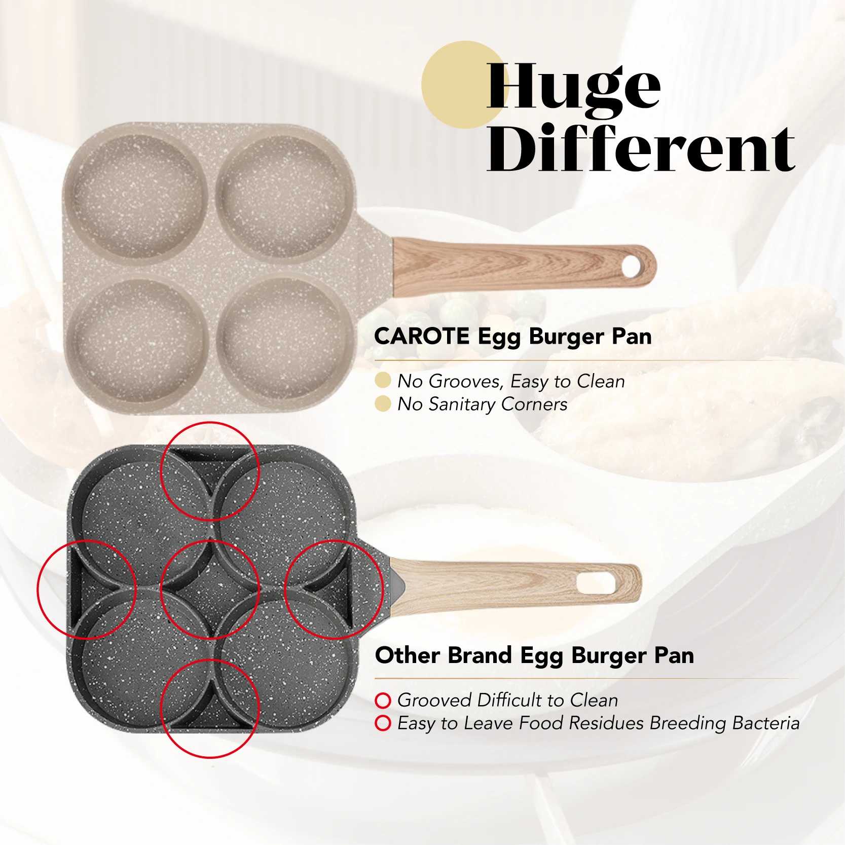 Carote 4-cup Aluminum Cooking Pan Multi-function Omelette Tamagoyaki Frying  Pan Non Stick Egg Grill Cast Dinnerware - Buy Carote 4-cup Aluminum Cooking  Pan Multi-function Omelette Tamagoyaki Frying Pan Non Stick Egg Grill