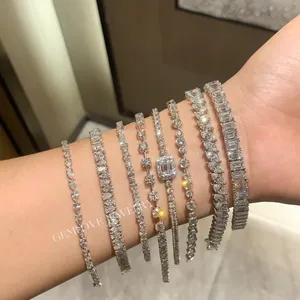 Wholesale 9K/18K Gold Lab Diamond Bracelet - 2mm/3mm Tennis & Cuban Chain Styles, Fancy Shape Diamonds for Women | OEM/ODM
