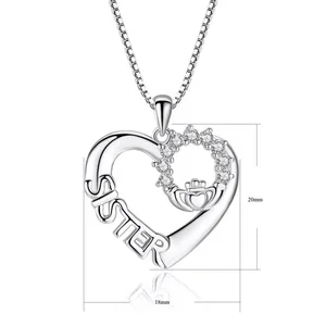 Custom Best Friend Necklaces Stainless Steel Friendship Jewelry Heart Locket Love Pendant for Women