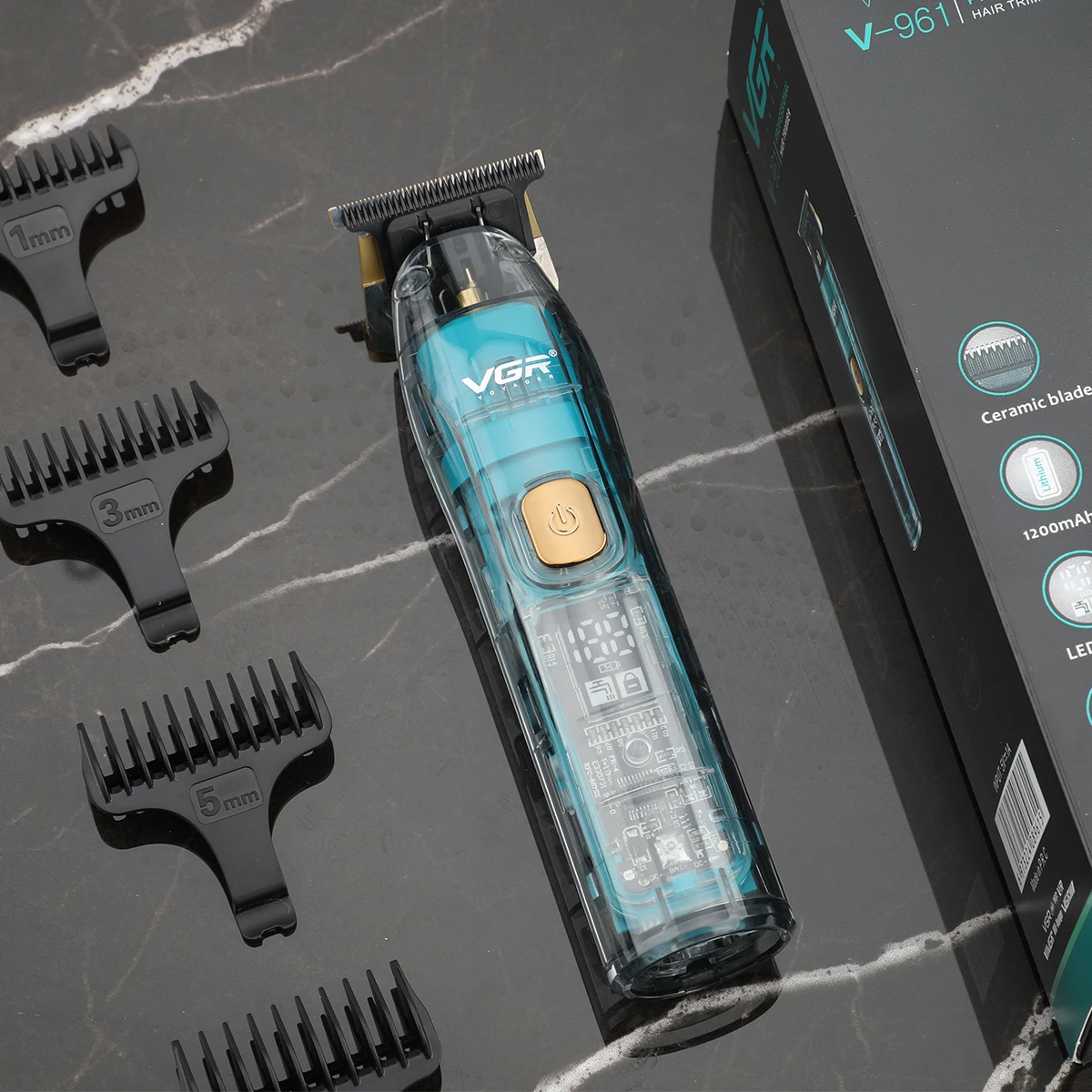 V-961 プロフェッショナル トリマ VGR V-961 IPX7 Waterproof Hair Clipper - Professional Trimmer