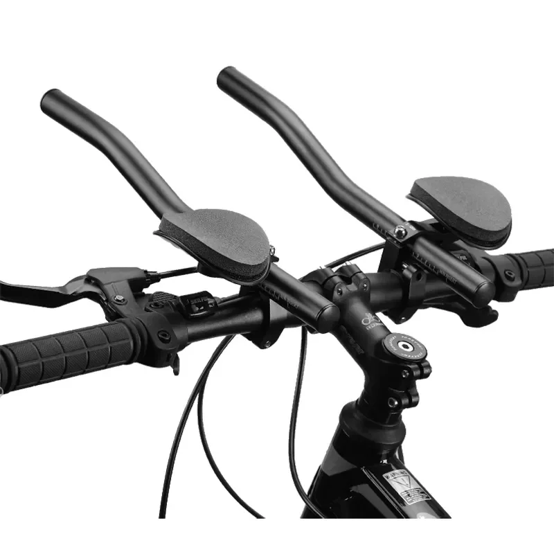 Manillar de bicicleta Aero Bars de aleación de aluminio TT manillar con  cojín de esponja para bicicleta Moutain, bicicleta de carretera