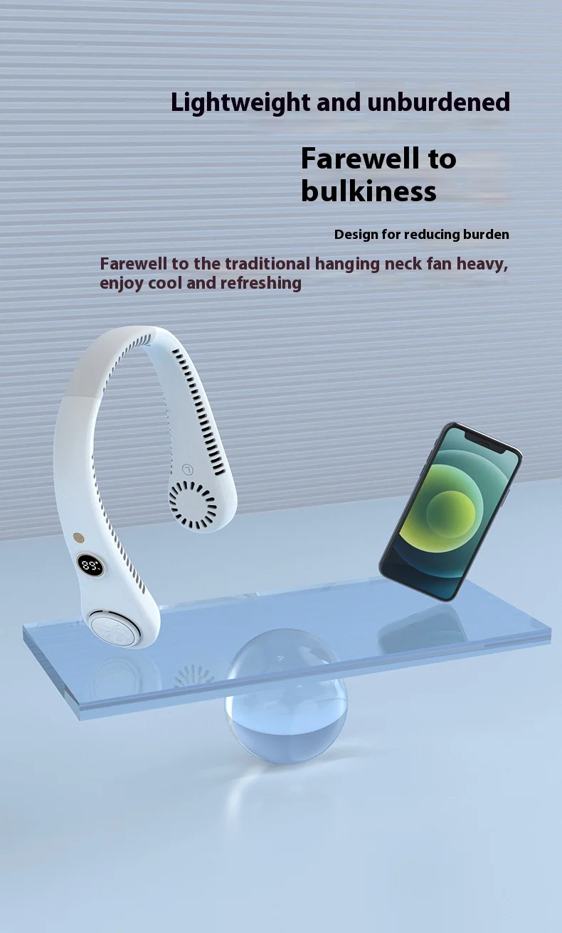 Display Neck Fan, 1200mAh, Portable - detail 18