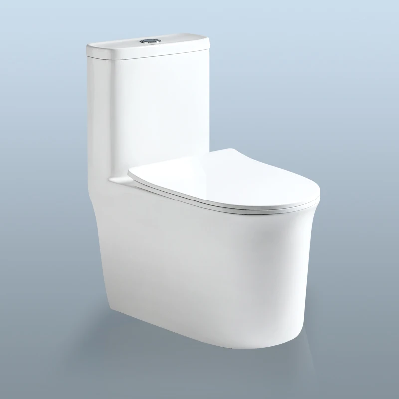 White Floor Mounted Dual Flush Bathroom Toilet Bowl Sanitary Ware One Piece Ceramic Toilet WC