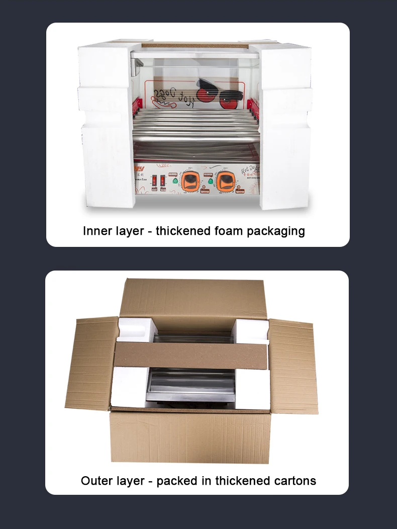 Hot Dog Commercial 7 Rollers Snack Equipment Red Electric Automatic Hot