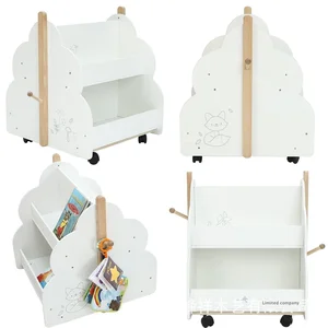 Professional Service Children's White Storage Wooden Frame Baby Walker with Wheels Juguetes Stroller Toys for Kids Boys Girls CE