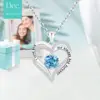 Collana in oro bianco con diamanti blu oceano