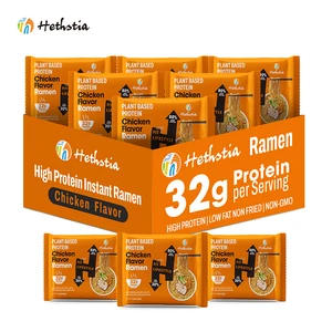 Non Fried High Protein Noodles Chicken Flavor Air Dried Lower Carb Plant Based Bag 62g