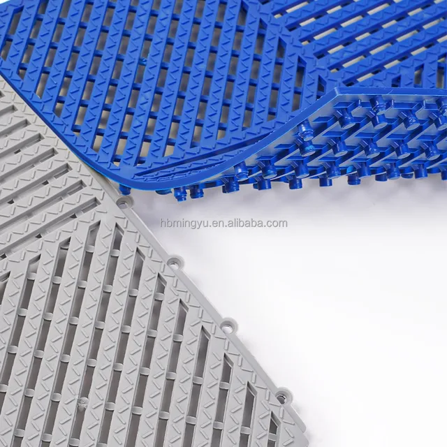 Drainage mat interlocking non-slip floors PVC material swimming pool tile