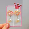 Ab glue colored shell ear clips