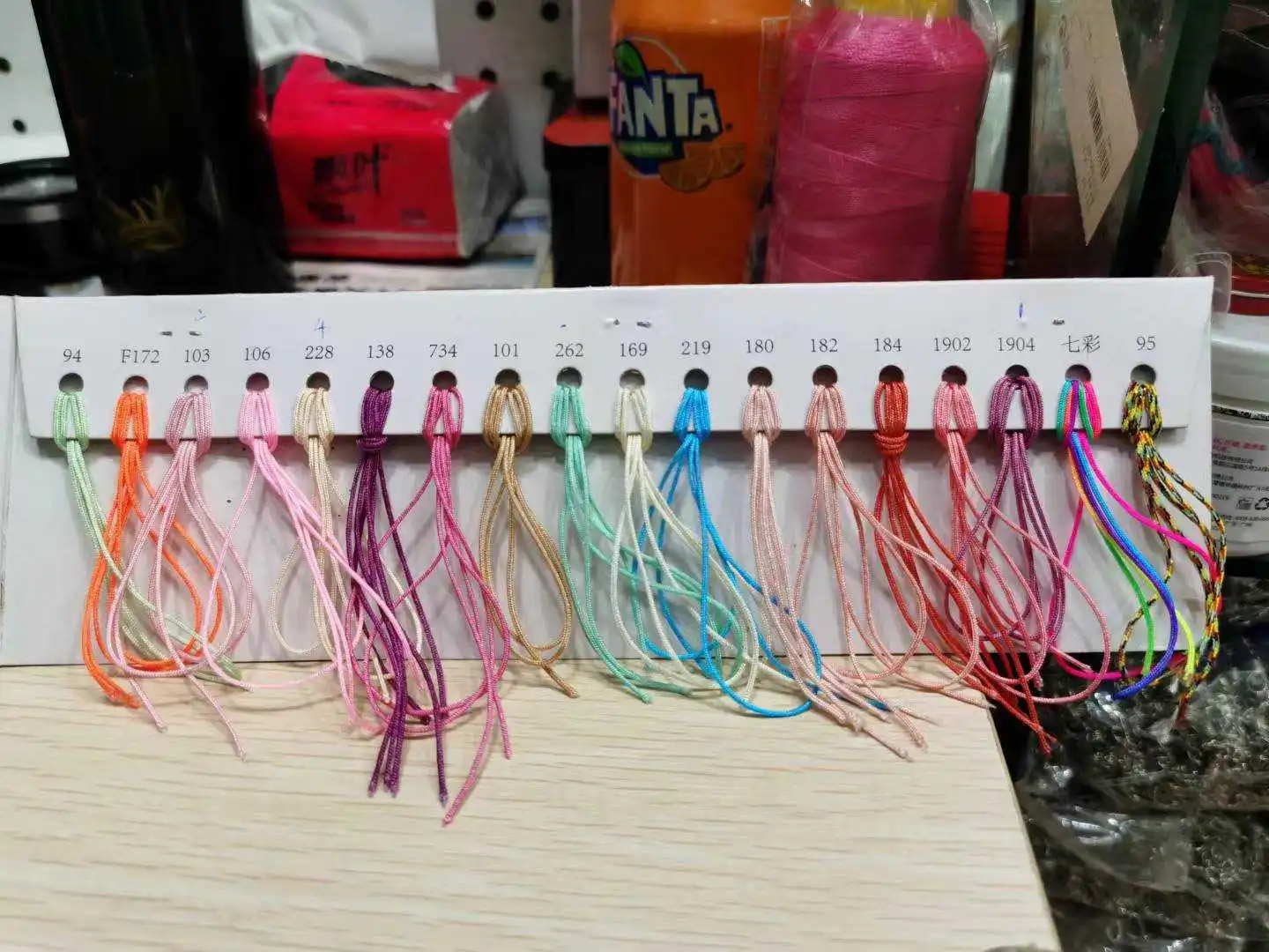 0.8MM 100M/Spool 1.0MM 300M/Spool Colorful Nylon Cord Thread Chinese Knotting Macrame Cord Braided String Beading Craft Thread