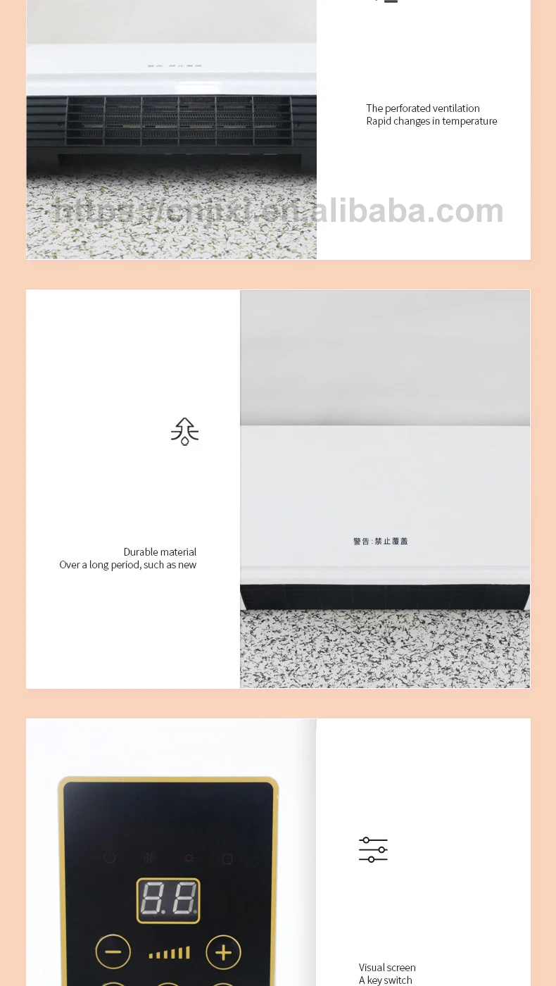 Electric Heater And Air Conditioner Combo Wall/desktop Mounted Electric