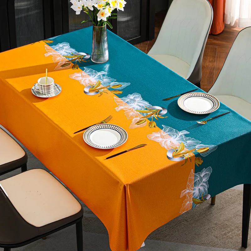Wy Pvc Table Cloth Modern Design Luxury Household Fresh Waterproof Oil