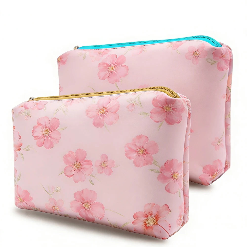 Neoprene Makeup Bag Factory Customizable logo Cosmetic Storage Pouch Waterproof Toiletry Organizer Bag for Travel