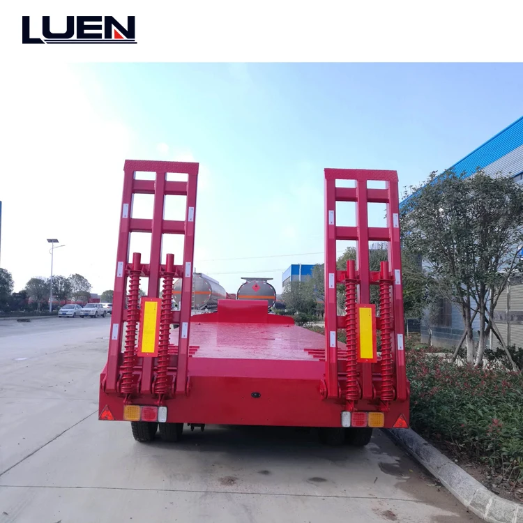 Популярный бренд тяжелая машина поставляется со съемной крышкой 80 тонн низкорамный полуприцеп