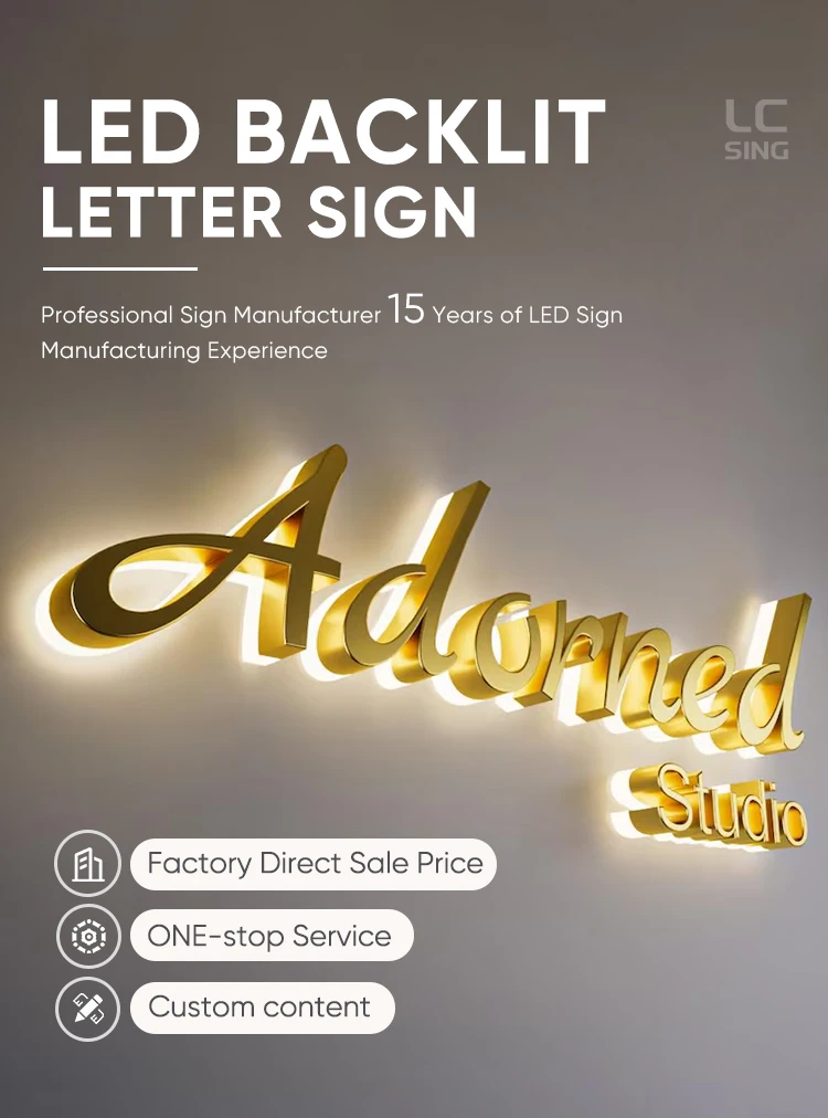 Customized LED Sign - Business Logo Acrylic Backlit Letters