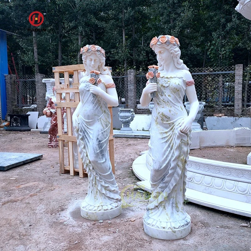Classical Nude Greek the Three Graces Marble Statue