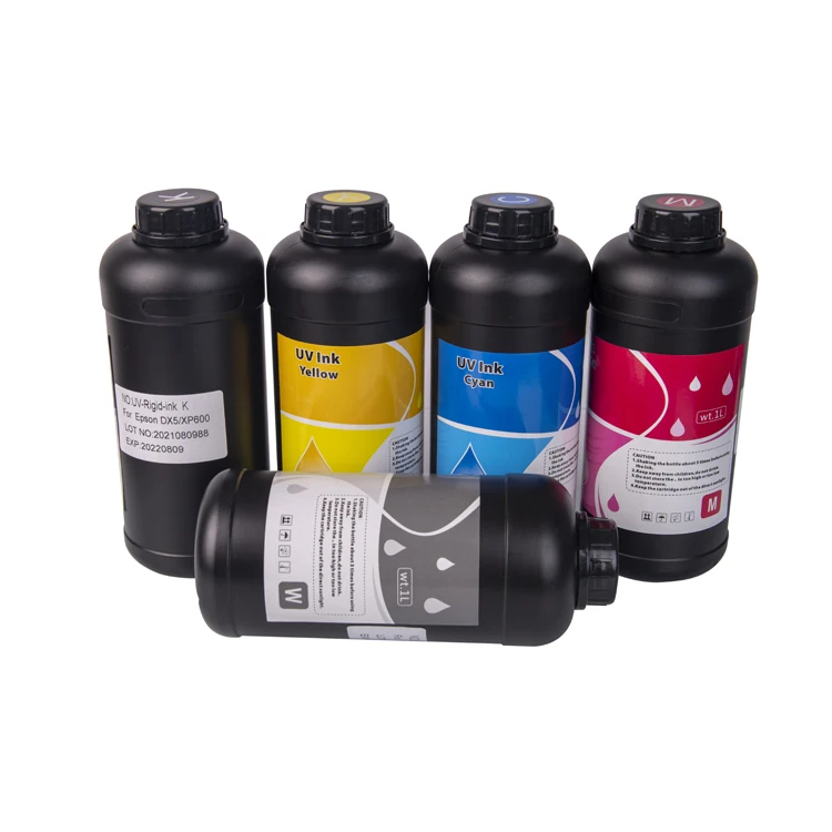 Odorless Digital Pvc Pcb Metallic Ceramic Tiles Glass DX5 Head LED Curable UV Ink for Epson Mimaki