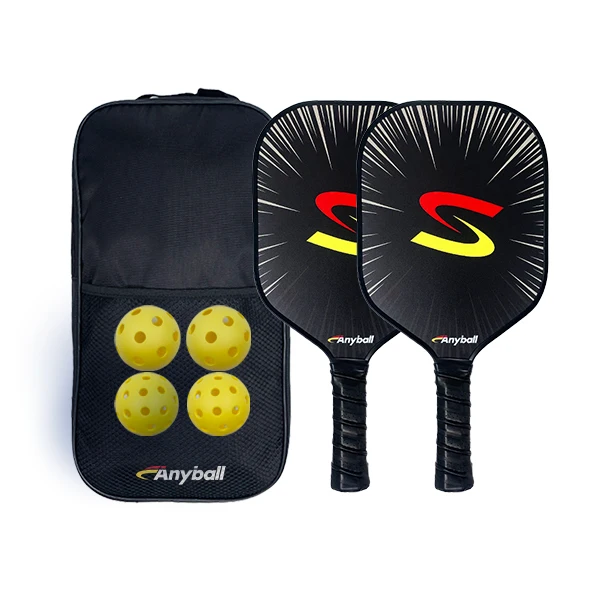 Graphite Pickleball Paddle 100% Carbon Fiber Pickleball Paddle Set Including Pickleball and Black Cover