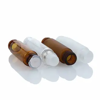 Free Sample Empty Roll-on Glass Bottles of Different Materials Skin Care Serum Double Head Bottle