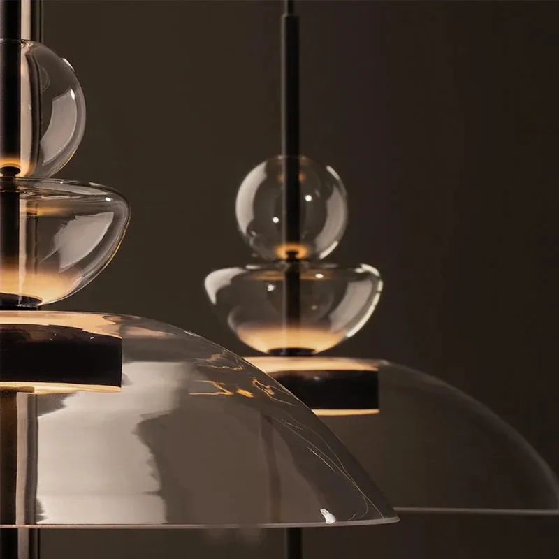 Modern Single Metal Pendant Chandelier for Bedroom and Dining Room Indoor Home or Hotel Decorative Hanging Lamp Small Size