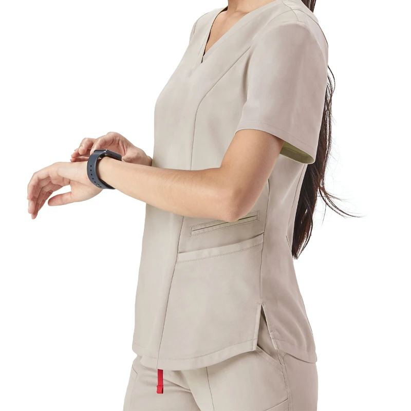 Wholesale Medical Nurse Shirts Top Black Scrub Jacket Uniforms Sets