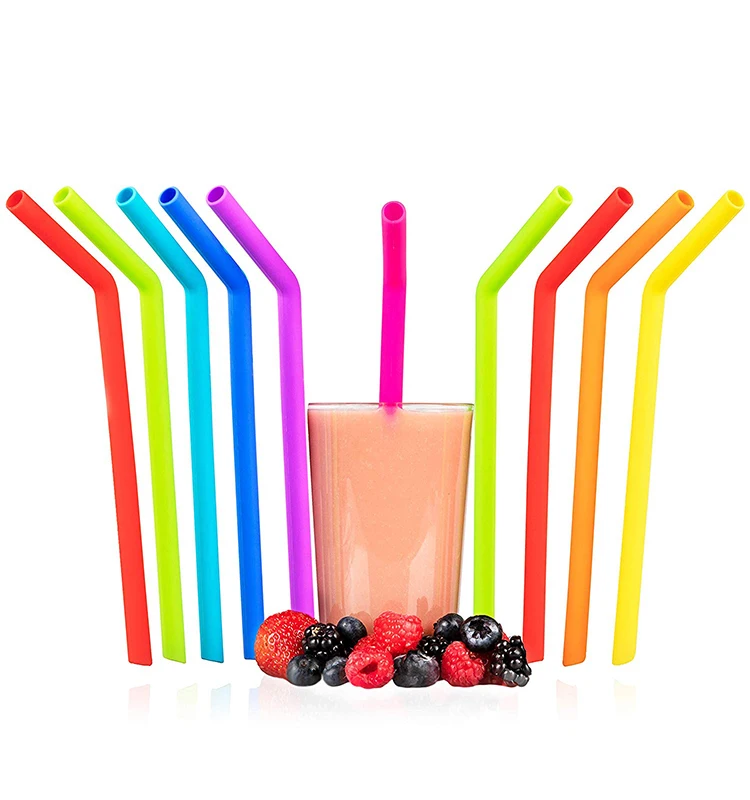 Heat Resistant Reusable Silicone Straight Drinking Straws with Cleaning  Brushes - China Party Supplies and Silicone Straw price