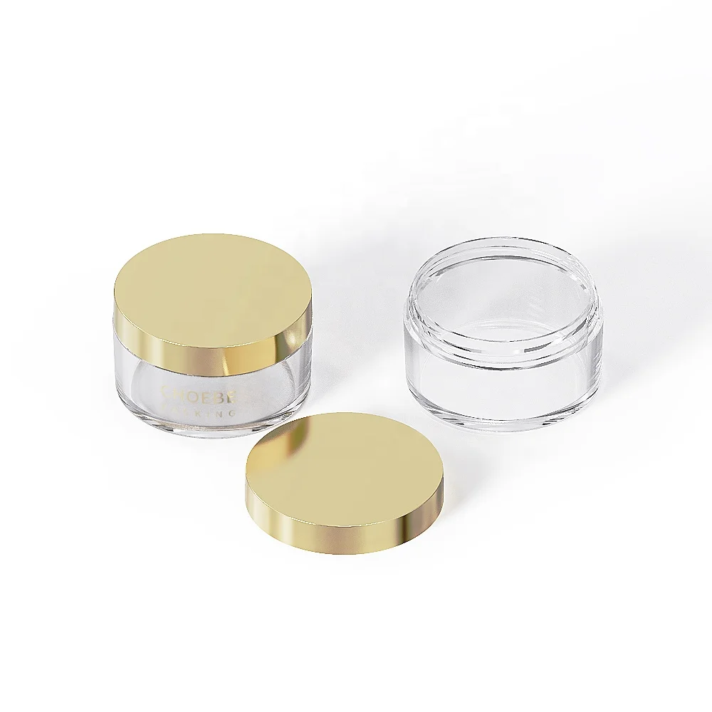 Luxury 50ml & 107ml Cosmetic Jar Bottle with Gold Lid Hot Stamping Olive Oil for Skin Care Serum