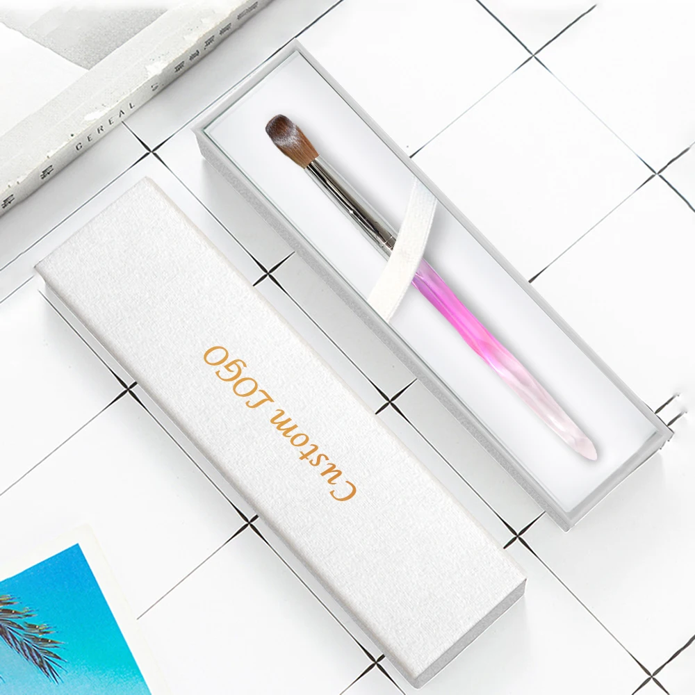 High End Real Acrylic Brush Pure Kolinsky Germany Flat 100 Nail