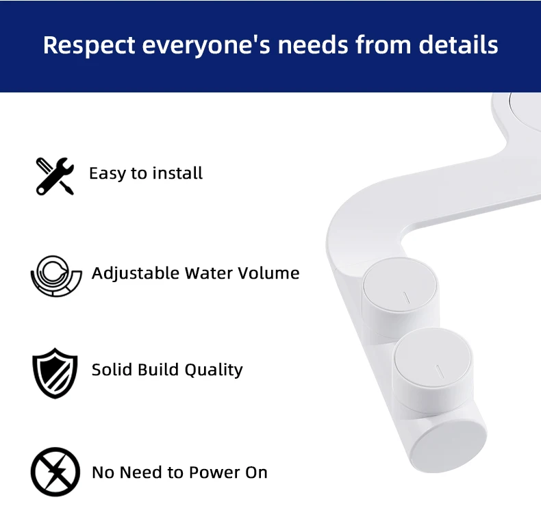 Wholesale Hot And Cold Water Non Electric Bidet Toilet Attachment, The Newest Toilet Bidet Sprayer for Toilet Seat Cover manufacture