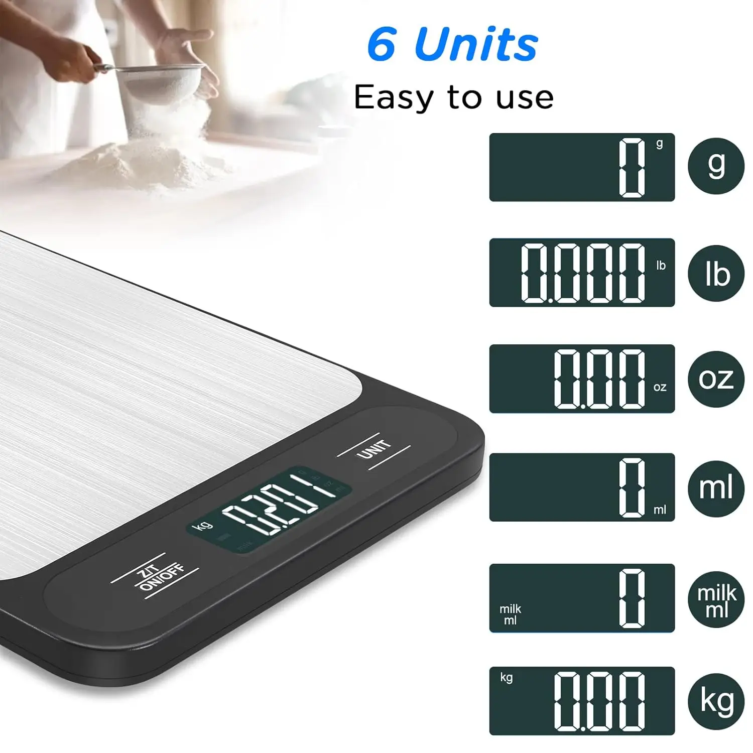 Changxie High Accuracy CE FC ROHS Gram Scale Multifunction Electronic Food Digital Stainless Steel Kitchen Scale