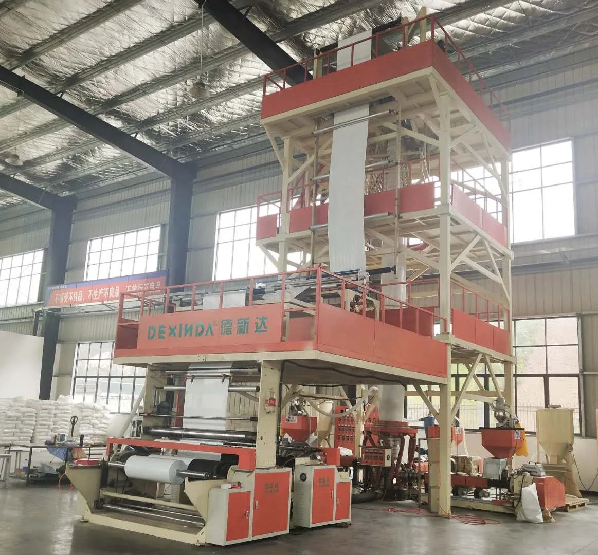 ABC PE HDPE LDPE Plastic Rubber Film Extruder Machinery Pe Film Blowing Machine Plastic Bag Making Machine Production Line