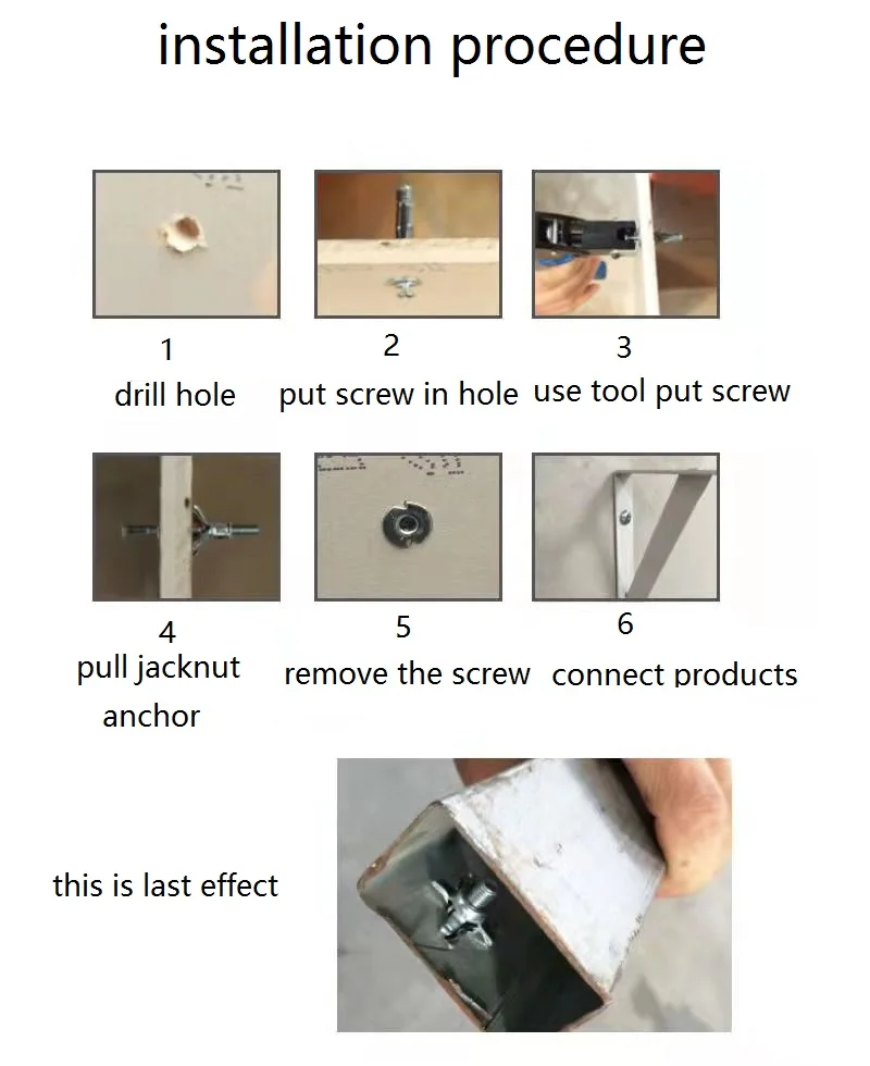 50 Pezzi Jack Nuts M4 X 20 Mm - Tasselli A Espansione Per Cavità Metalliche, Per Cartongesso, Pareti Cave, Fissaggi Sicuri