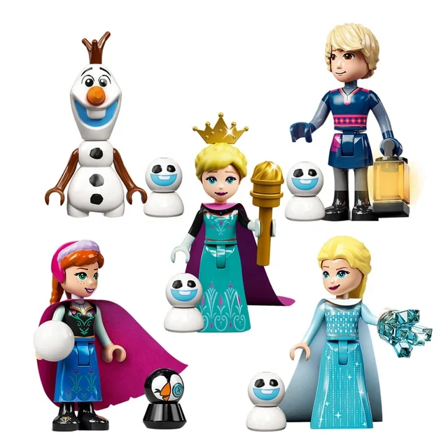 Frozen Performer Famous Animation Series Of Building Blocks Snow Queen Cartoon Image Figures Assembled Toy Gifts for Girls
