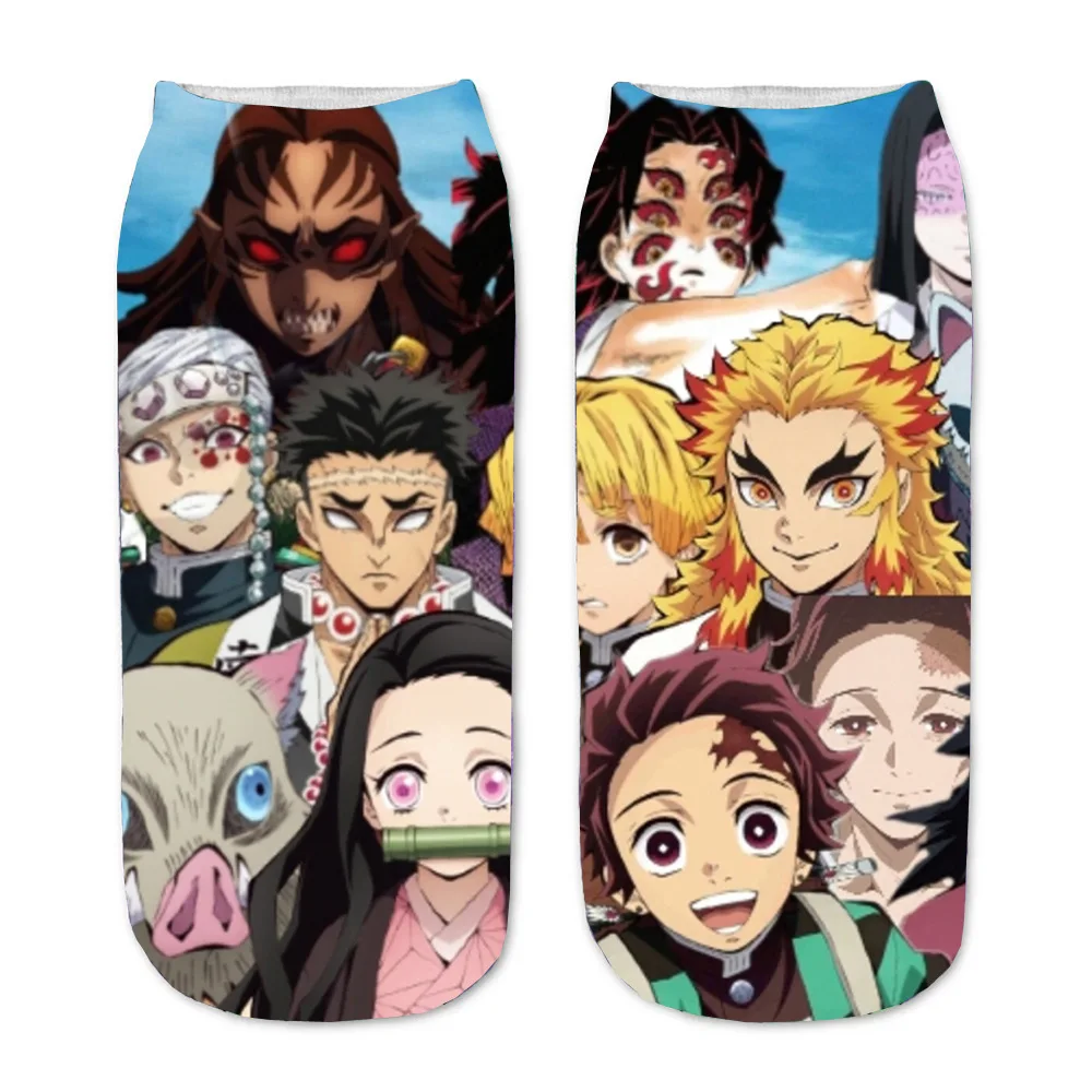 Anime Cartoon Demon Slayer Meias Curtas, Meia Bonito Tornozelo, Moda  Colorida Apertada, Cosplay Casual, Presente Casal, Amigo