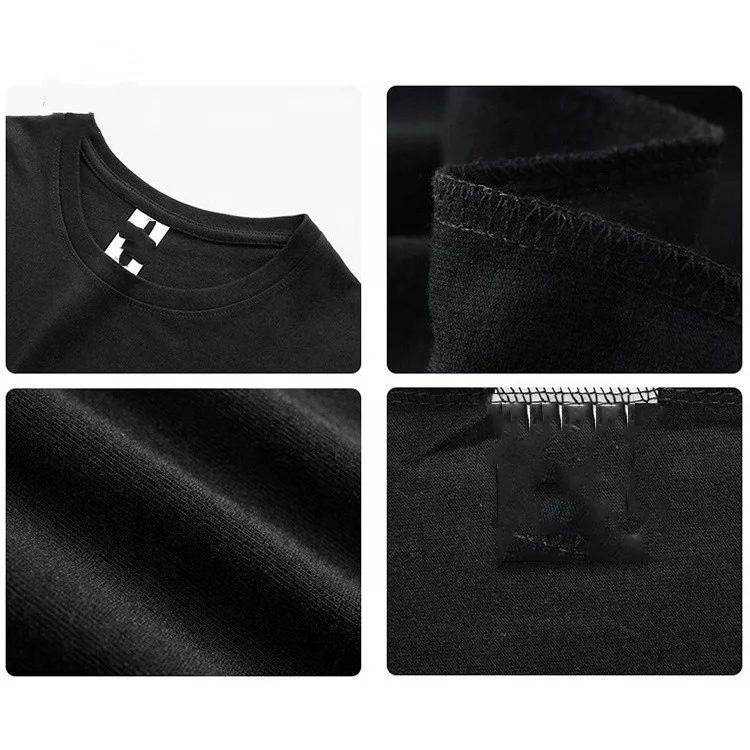 JL0324A Wholesale Men’s Plus Size T-Shirt Embroidery Premium Cotton Tee Shirts Solid Drop Shoulder Oversized T Shirts for Men