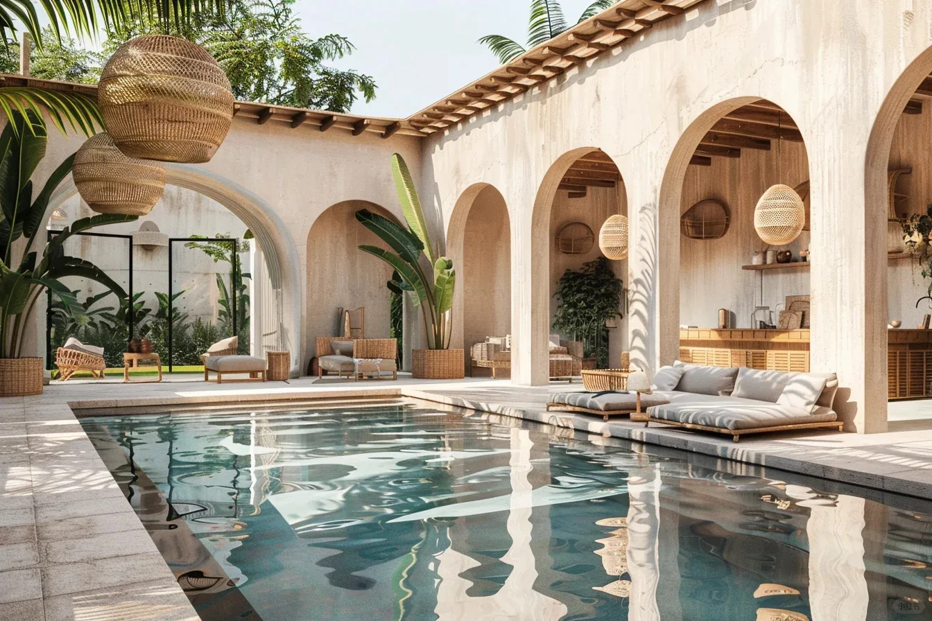 product modern designed beige limestone block polished exterior outdoor villa coping for pool  stone flooring tumbled surface-2