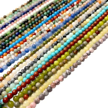 4mm Agate And Crystals Natural Stone Beads for Jewelry Making Loose Beads Beads Wholesale