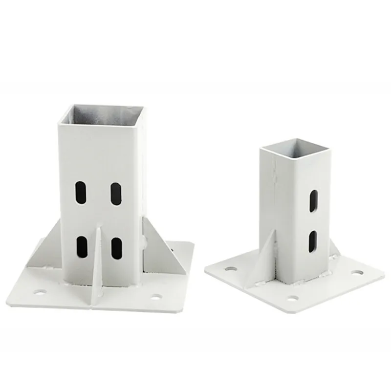 Aluminum Profile Carbon Steel Floor Mounting Base Plates Support Fixing