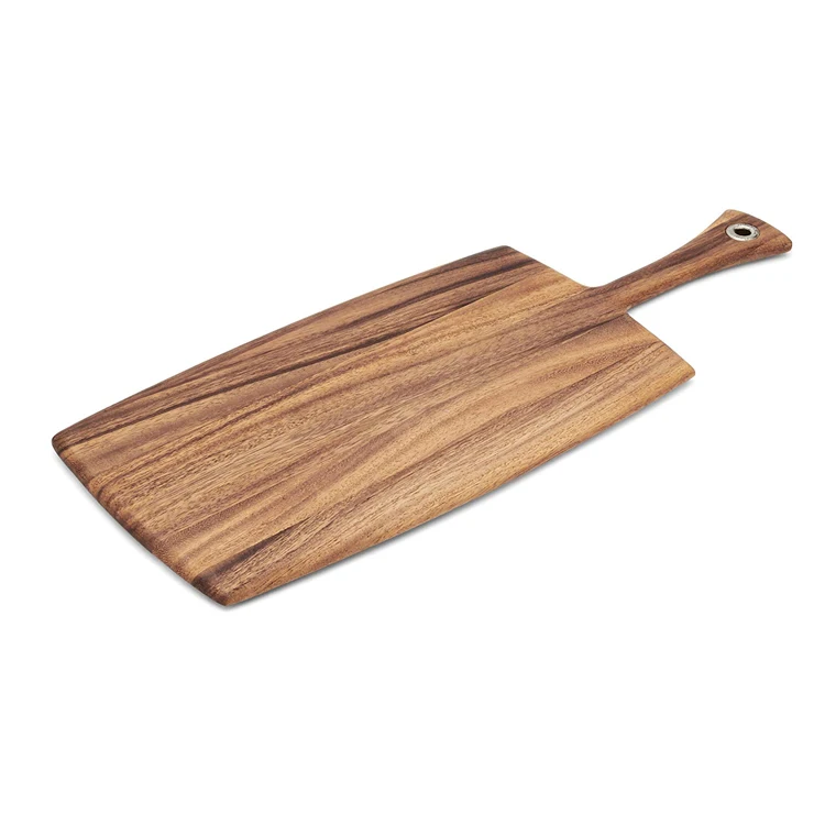 Acacia Wood Cutting Board - Paddle Cutting Boards with handle for Meat, Cheese, Bread, Vegetables