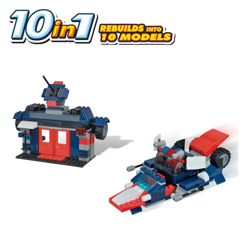 WOMA TOYS Own Brand Children 10 Model High Quality Entertaining Transform Robot for Children Diy Bricks Building Block Set