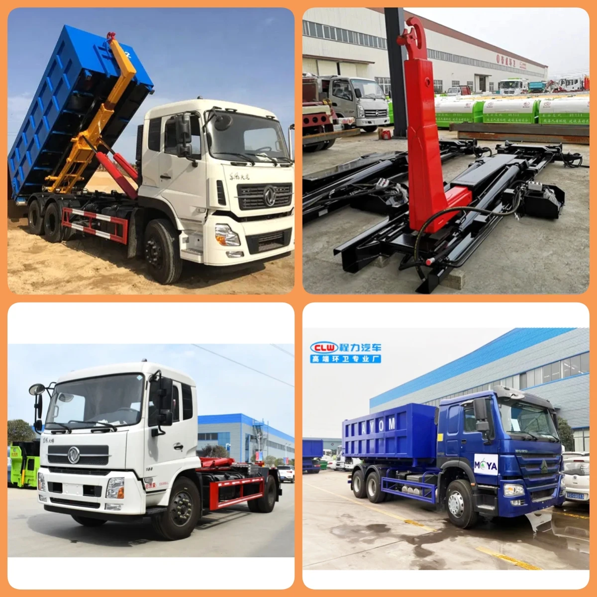 Factory Price Isuzu 4x2 Hook Lift 3t -10tons Rear Loader Hook Arm Roll ...