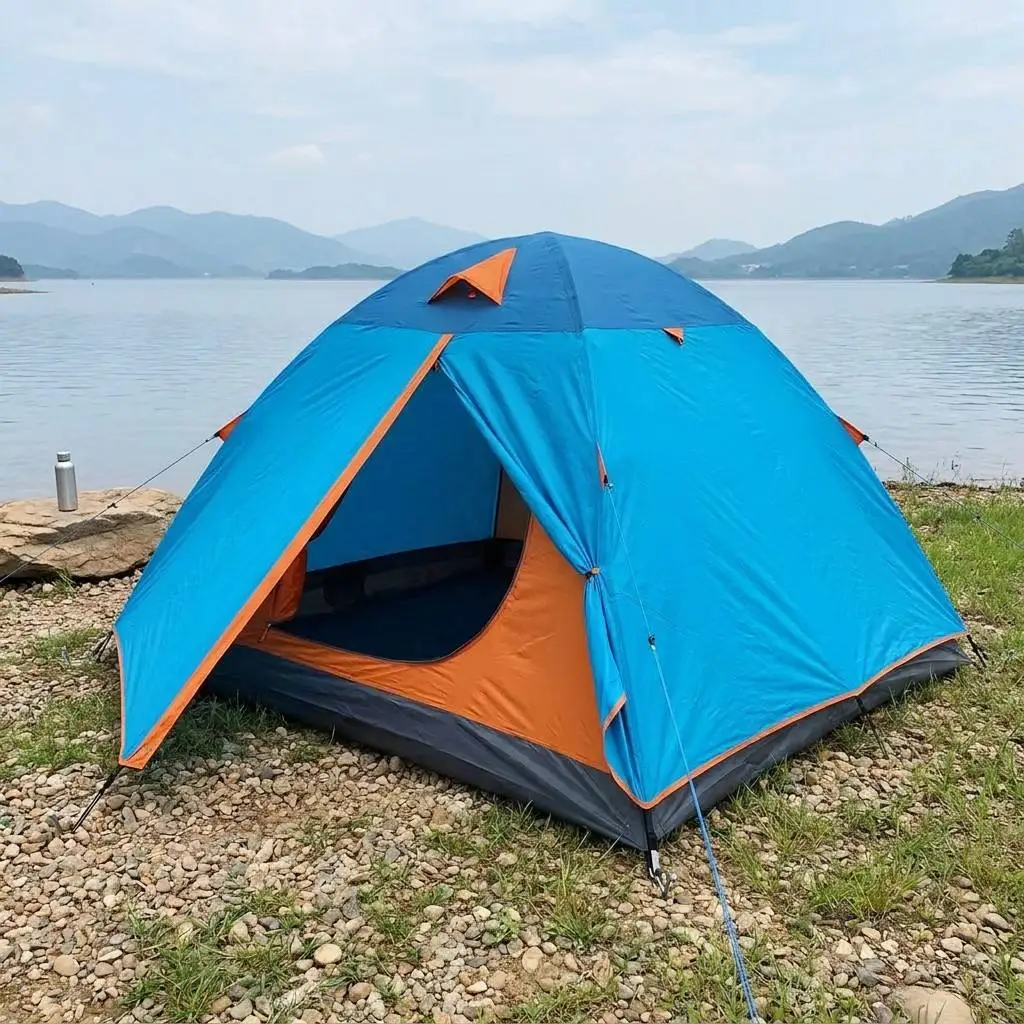 3-4 Person Double Layer Lightweight Dome Camping Tent 3000mm Waterproofing Automatic Pop Design for 4 Season Family Camping 3 3-4 Person Double Layer Lightweight Dome Camping Tent 3000mm Waterproofing Automatic Pop Design for 4 Season Family Camping - Image 3