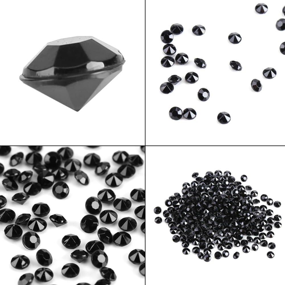 1000Pcs//Bag 4.5mm Clear Acrylic Beads Vase Filler Wedding Party Decor Table Decoration DIY Ornament Accessories Black